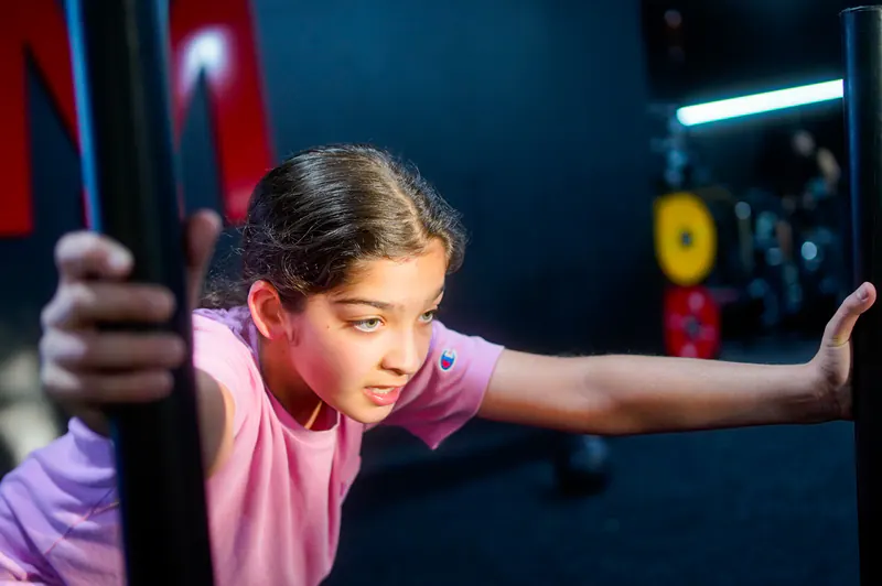 Teen training with focus